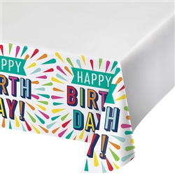 Birthday Burst Table Cover 54" x 102"
