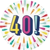Birthday Burst 40th 7" Paper Plates