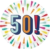 Birthday Burst 50th 7" Paper Plates