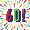 Birthday Burst 60th Luncheon Napkins