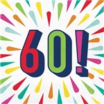 Birthday Burst 60th Luncheon Napkins