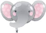 Enchanting Elephant Pink Foil Balloon