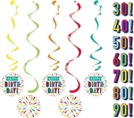 Birthday Burst Dizzy Danglers With Stickers