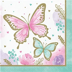 Butterfly Shimmer Luncheon Napkins