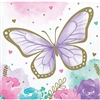 Butterfly Shimmer Beverage Napkins