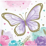Butterfly Shimmer Beverage Napkins