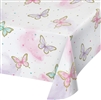 Butterfly Shimmer Plastic Table Cover - 54" x 102"