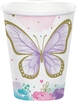 Butterfly Shimmer 9oz Paper Cups