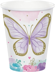 Butterfly Shimmer 9oz Paper Cups