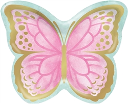 Butterfly Shimmer Butterfly Shaped 9" Plates