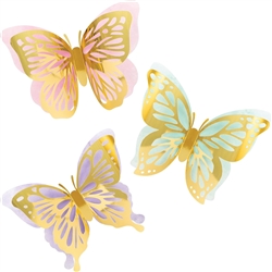 Butterfly Shimmer Foil Wall Cutouts