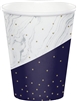 Happy Birthday Navy & Gold Milestone 9oz Cups