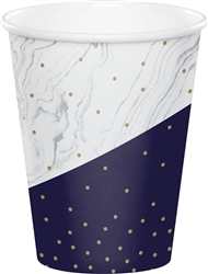 Happy Birthday Navy & Gold Milestone 9oz Cups