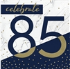 Happy Birthday 85 Navy & Gold Milestone Luncheon Napkins