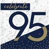 Happy Birthday 95 Navy & Gold Milestone Luncheon Napkins