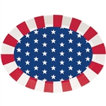 Patriotic Plastic Oval Tray