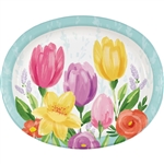 Tulip Blooms Oval Platters/Plates