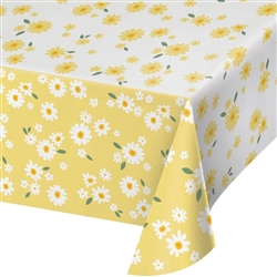 Sweet Daisy Plastic Table Cover 54" x 96"