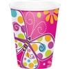 BUTTERFLY SPARKLE 9 OUNCE CUPS