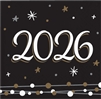 New Year's Shimmer 2026 Beverage Napkins