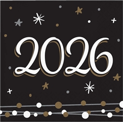 New Year's Shimmer 2026 Beverage Napkins