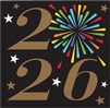 New Year's Radiance 2026 Beverage Napkins