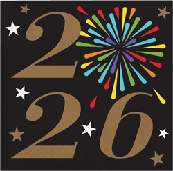 New Year's Radiance 2026 Beverage Napkins