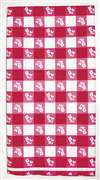RED GINGHAM PLASTIC TABLECOVER