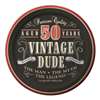 Vintage Dude 50th in Plates