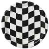 BLACK & WHITE CHECK 7 INCH DESSERT PLATES