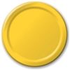 School Bus Yellow 10" Paper Plates - 24 Count