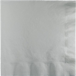 Shimmering Silver Luncheon Napkins - 50 Count