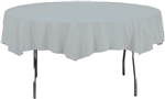 Shimmering Silver 82" Plastic Octy Round Table Cover