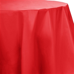 Classic Red 82" Plastic Octy Round Table Cover