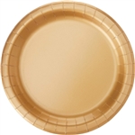 Gold Dessert Paper Plates 7" - 24 Count