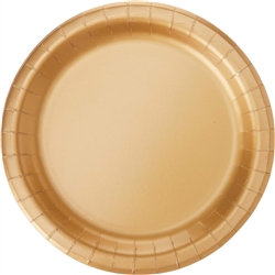 Gold Dessert Paper Plates 7" - 24 Count