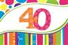 Bright And Bold 40th Invitations