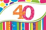 Bright And Bold 40th Invitations