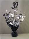 30 BLACK/BLACK- SILVER SPRAY CENTERPIECE