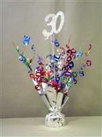 30 SILVER/MULTI-COLOR SPRAY CENTERPIECE