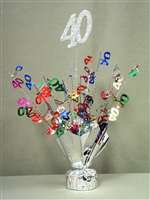 40 SILVER/MULTI-COLOR SPRAY CENTERPIECE