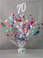 70 SILVER/MULTI-COLOR SPRAY CENTERPIECE