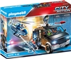 Playmobil Helicopter Pursuit with Runaway Van Set