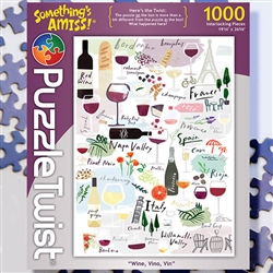 Wine, Vino, Vin - Something's Amiss Puzzle Twist 1,000 Piece Puzzle