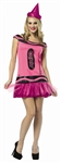 Shimmering Blush Glitter Crayola Crayon Dress Adult Costume