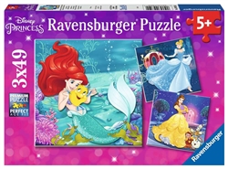 Disney Pricess Adenture 49 Piece Puzzles - 3 Pack