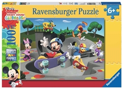 Disney Mickey & Minnie At The Skate Park Extra Large 100 Piece Puzzle