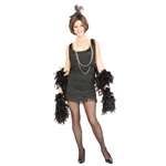 BLACK CHICAGO FLAPPER ADULT COSTUME - SMALL