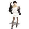 WHITE BROADWAY BABE ADULT COSTUME - SMALL