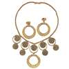 Gold Necklace And Earrings Costume Set